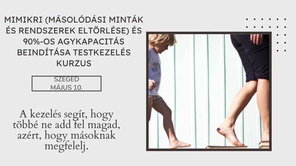 Mimikri (Másolódási minták és rendszer) és 90%-os agykapacitás beindítása Access testkezelés Kurzus